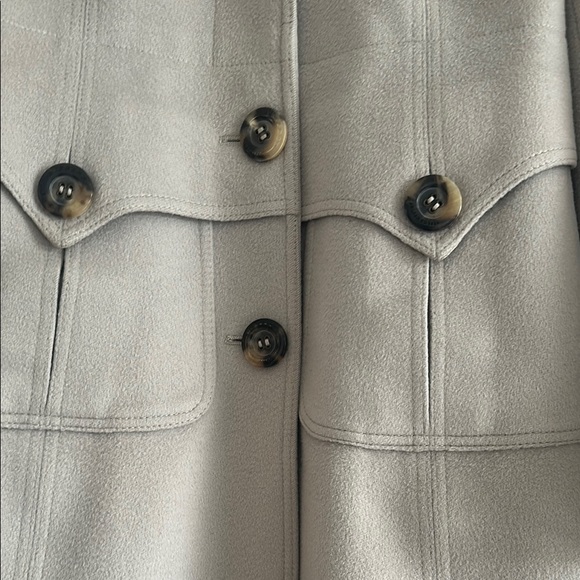 Burberry Dove Gray Coat with Many Detail gorgeous color and style. - Picture 3 of 14